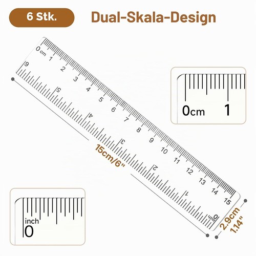 Kunststoff lineal 15cm - kunststoff,