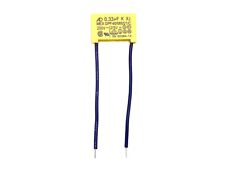 1x Kondensator 330nF K X2 275V~ VAC, Kabel ca. 6cm RM22 (0,33µF,uF,AC,250V~)Z701