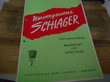 Sach Heinz Funk - Unvergessene Schlager : Akkordeon Bd2 (48 s) M'VERLAG SIKORSKI