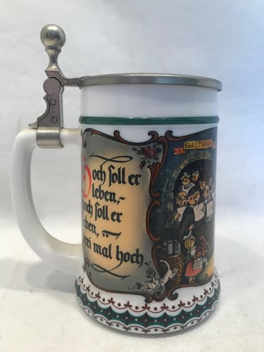 Bierkrug motiv porzellan - bierkrug,