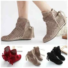 Damen Flache Stiefeletten