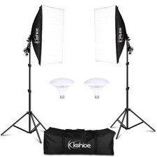 2x Fotostudio Studioleuchte Studioset Softbox LED Studiolampe Stativ mit Tasche