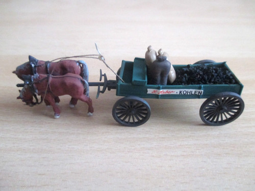 Kohlenwagen mit pferden und - pferden,