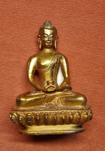 Buddha feuervergoldet mit