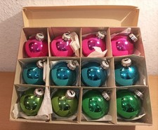 DDR 12 Christbaumkugeln Bunt, Weihnachtsschmuck, Lauscha? #20