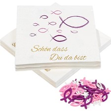 Rosa Fisch Servietten