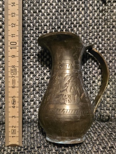 Vintage messing krug mit - vintage,