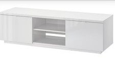 TV-Bank Hochglanz Weiß
