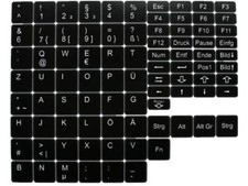 Deutsche Notebook Tastaturaufkleber universell extrem haltbar Schutzschicht