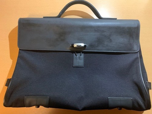 Montblanc schwarz canvas leder - montblanc,