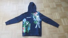 dunkelblaue Sweatjacke mit Kapuze und Reißverschluss, Minecraft, Gr. 140, NEXT