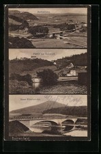 Battenfeld, Ansichtskarte, Battenberg, Partie am Bahnhof, Neue Ederbrücke 1921 