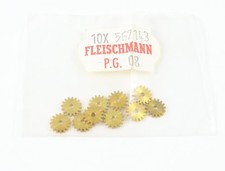 E1641 Fleischmann H0 567143 Ersatzteil 10x Zahnrad Z:16 MESSING