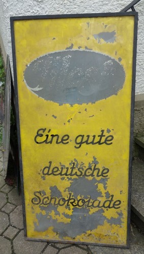 Altes glasschild eine - altes,