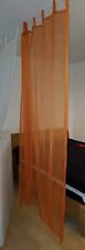 Vorhang Gardine Transparent Deko orange Schlaufenschal Wohnzimmer Schlafzimmer