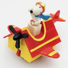 ©1958 U.F.S. Inc. PEANUTS 1966 3" Wind-Up Toy SNOOPY RED BARON Aufziehspielzeug