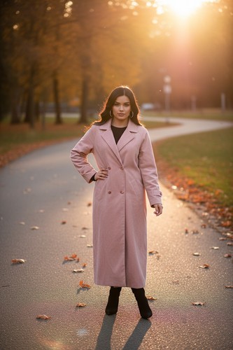 Utex dusty pink coat - dusty,