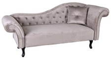 Design Chesterfield Récamière Samt Couch Chaiselongue Ottomane Antik Loungesofa