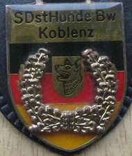 Brustanhänger Verbandsabzeichen Schule für Diensthunde BW Koblenz Auflage