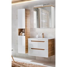 Badmöbel Set weiß Hochglanz