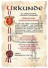 Urkunde  MEDIZINISCHE FACHANGESTELLTE  DIN A4 HB Diplom  DANKE Geburtstag 