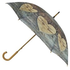 Regenschirm Herzen Braun