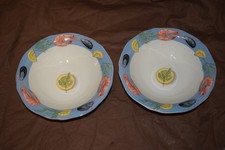 Gien France Belle-ile Schalen Suppenschüssel Meeresfrüchte Müslischale 2er Set