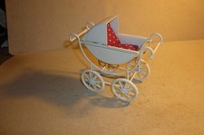 Puppenhaus - Puppenstuben alter Metall Kinderwagen wohl Marke Melody Jane !!!