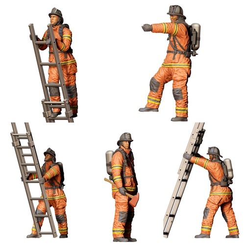 Feuerwehr amerika figuren set - feuerwehr,