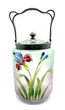 Jugendstil antik Glas Dose