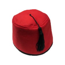 Red Fez Hut türkisches Kostüm Tommy Cooper weicher Stoff Kostüm Zubehör 