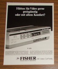 Seltene Werbung vintage FISHER