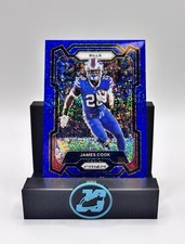 James Cook 2023 Panini Prizm Football Blue Sparkle /96 Team Color Buffalo Bills