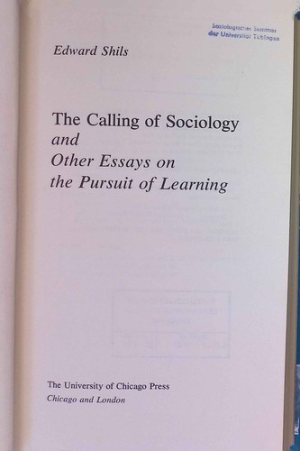 The calling sociology and - calling, of