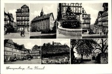 Ak Spangenberg Schwalm Eder Kreis, Fachwerkhäuser, Marktplatz - 11026583