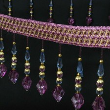 11,5 m Perlen Vorhang Quaste Fransenborte Polsterband Nähzubehör