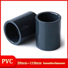 PVC Wasserrohr Verbinder Gerade Muffe Kleber Fitting 20mm-110mm Innendurchmesser