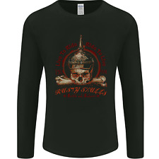 Rusty Skulls Biker Motorrad Motorbike Chopper Herren Langarm T-Shirt