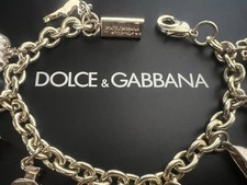 Dolce & Gabbana Armband Charm Schmuckstück Stahl Golden Mit Anhänger Iconici