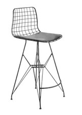 4 Stk. BarhockerSchwarz Edel Metall Eisen Küchenhocker 