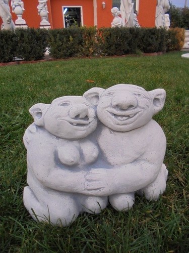 Gartenfiguren trollpärchen - gartenfiguren, "trollpärchen"