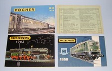 TRIX EXPRESS HO SCALE 1959 + 1962 KATALOGE 1958 POCHER KATALOG & PREISLISTE