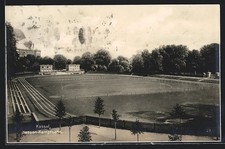 Kassel, Hessen-Kampfbahn aus der Vogelschau, Ansichtskarte 