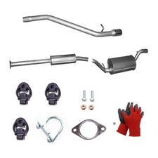 Komplette Auspuff + Anbausatz