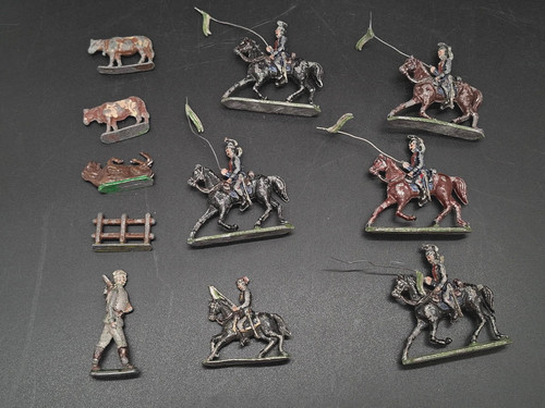 11x antike zinnfiguren kosaken - 11x,