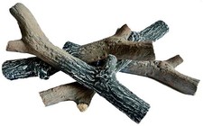 4er-Set Keramikholz Dekoholz Bio-Ethanol Kamin Ofen Holz Keramik Holzscheite