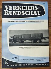 Verkehrs-Rundschau 28/57 Titelfoto:Meierling-Sattelanhänger,Goliath Express 1100