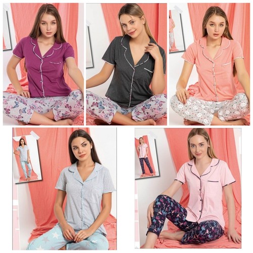 Damen pyjama schlafanzug kurz - pyjama,