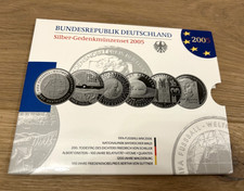 10 Euro Silber Gedenkmünzenset Deutschland 2005 PP Polierte Platte, Spiegelglanz
