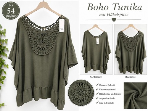 Boho tunika oliv - tunika,